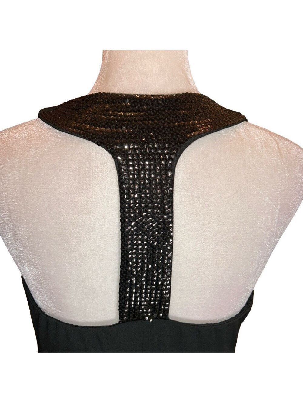 B*WEAR by BYER CALIFORNIA Sexy Black Dress w/ Drape Neck & Bling Back Size M - Picture 6 of 10